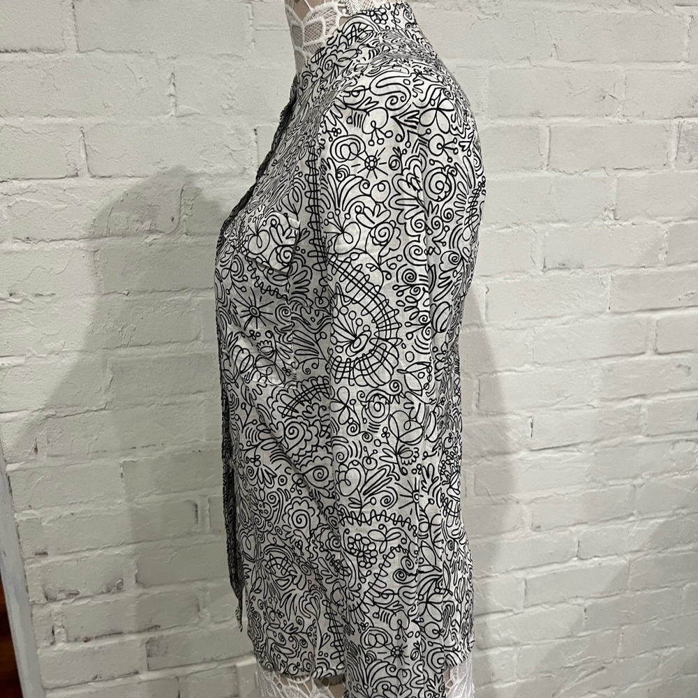 Tory Burch Doodle Print Blouse - Picture 8 of 14